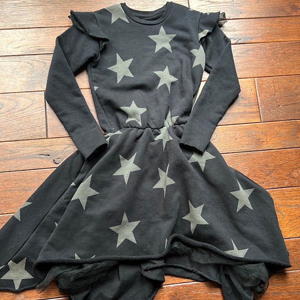 NUNUNU Black Stars Dress